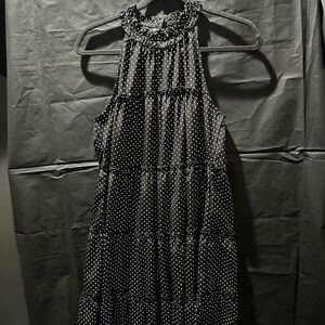Black and White Tiered Ruffled Sundress
